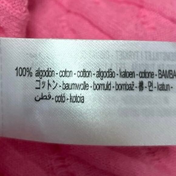 Zara Pink Cable Knit Button Down Collar Long Sleeve Cardigan Sweater Top Size S - Picture 5 of 5